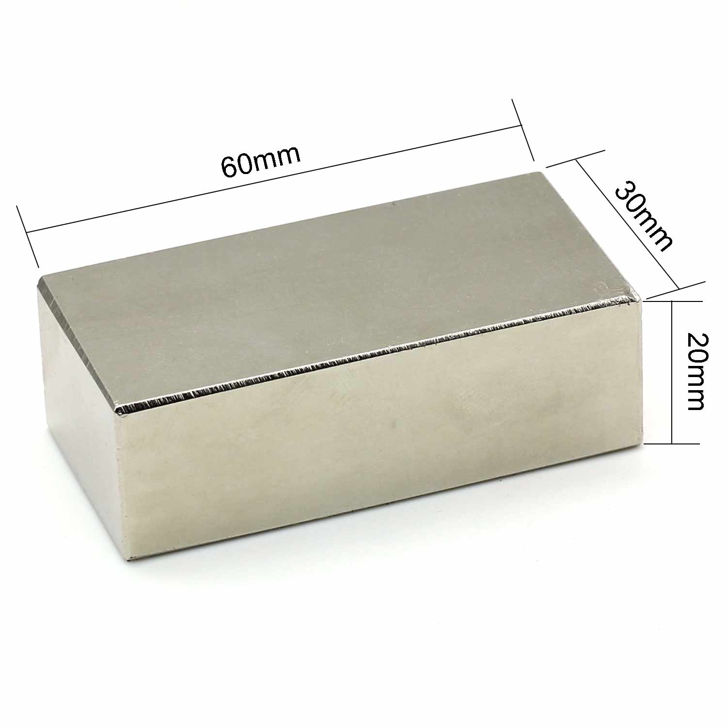 F60x30x20mm Super Strong Sintered N52 Neodymium Magnet Block for Magnetic Levitation