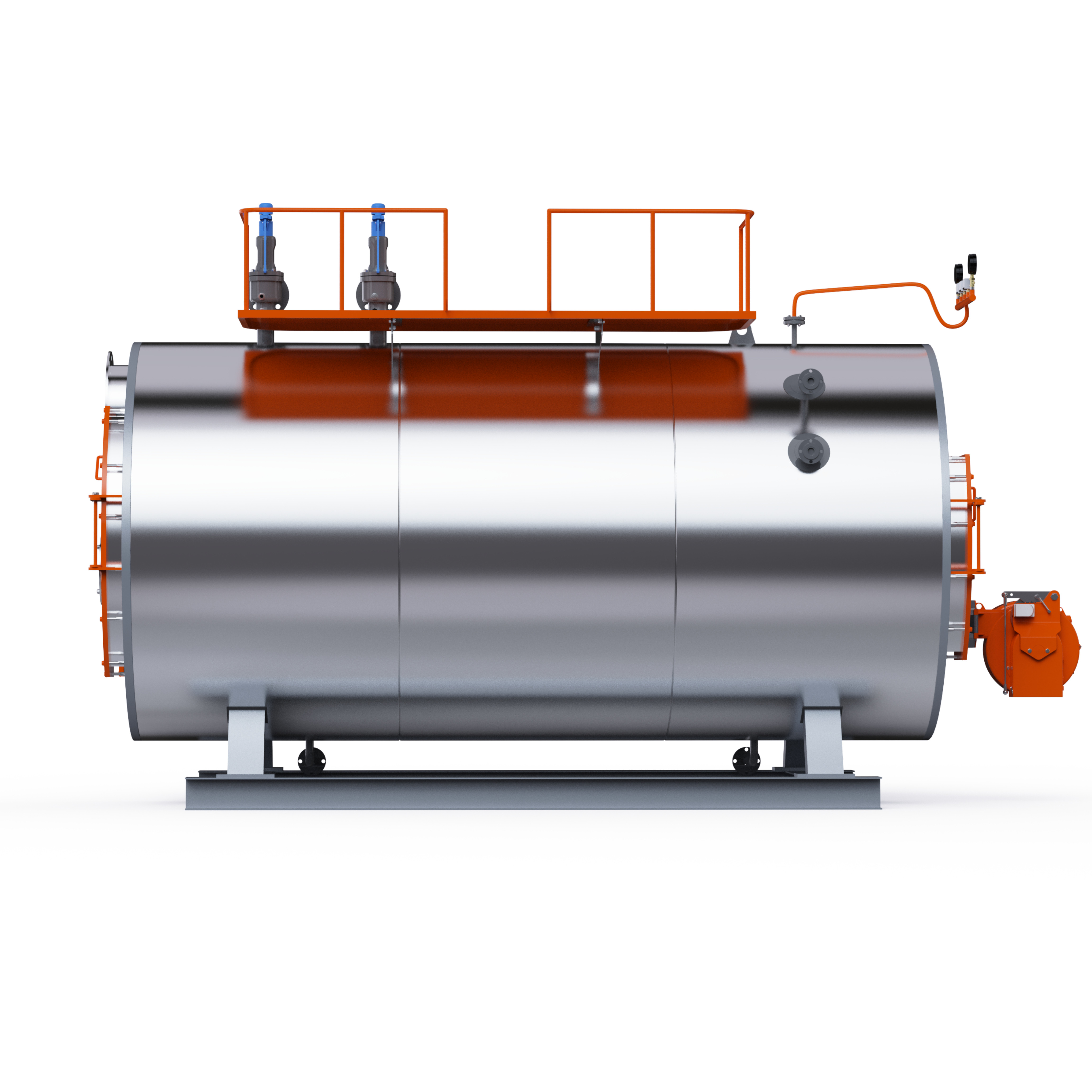 Horizontal 50-1000kg Powered Natural Gas Fired Industrial Fire Tube Steam Boiler