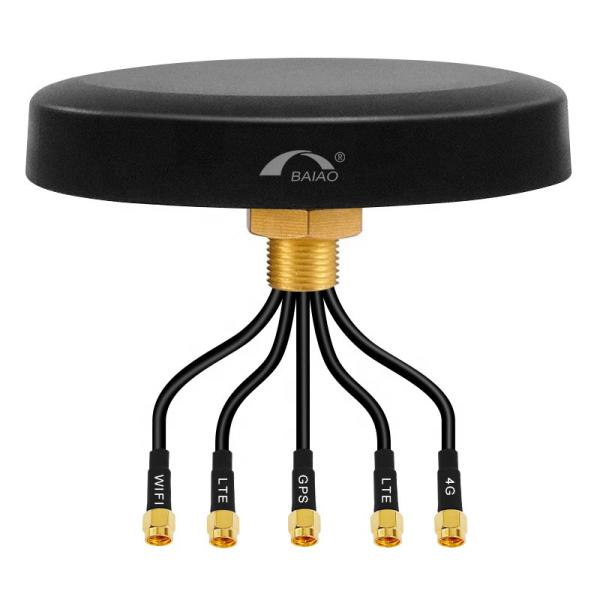 Waterproof 5-in-1 Combined Antenna Active Combo black puck antenna WIFI GPS 4g