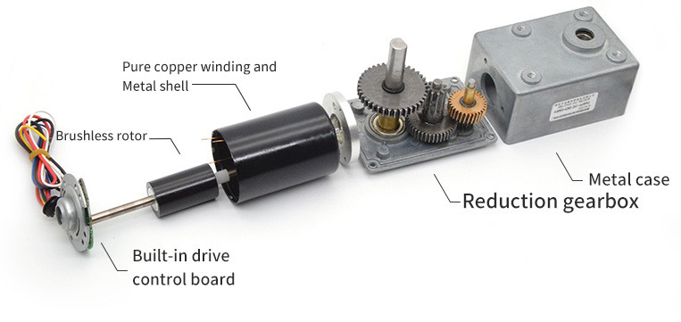 24V Micro Motor A5882-4260 Micro Geared Dc Motor Brushless Dc Worm Gear Motor