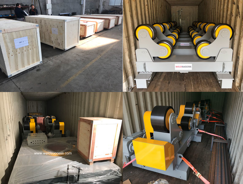 80T Self Aligning Welding Pipe Rollers Motorized Travelling For Heavy Duty 5000mm
