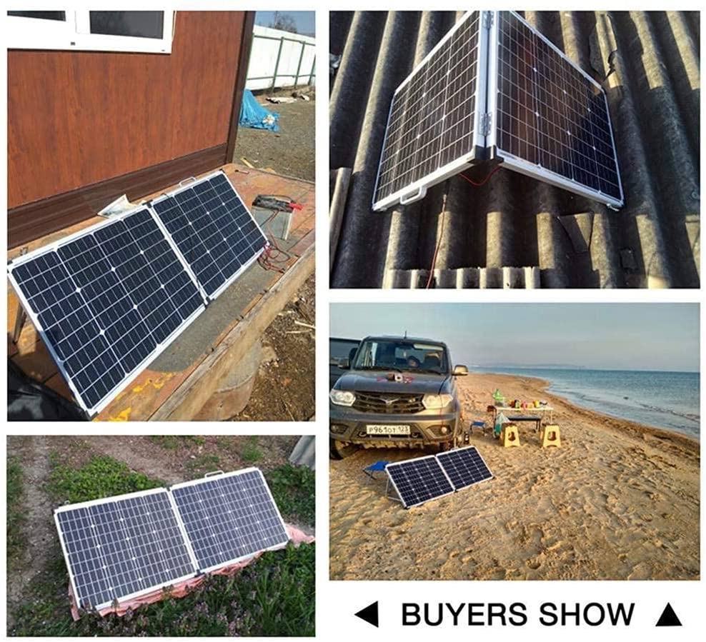 5.56A Glass Fold Up Solar Panels 250W 300W Portable Monocrystalline Solar Panel