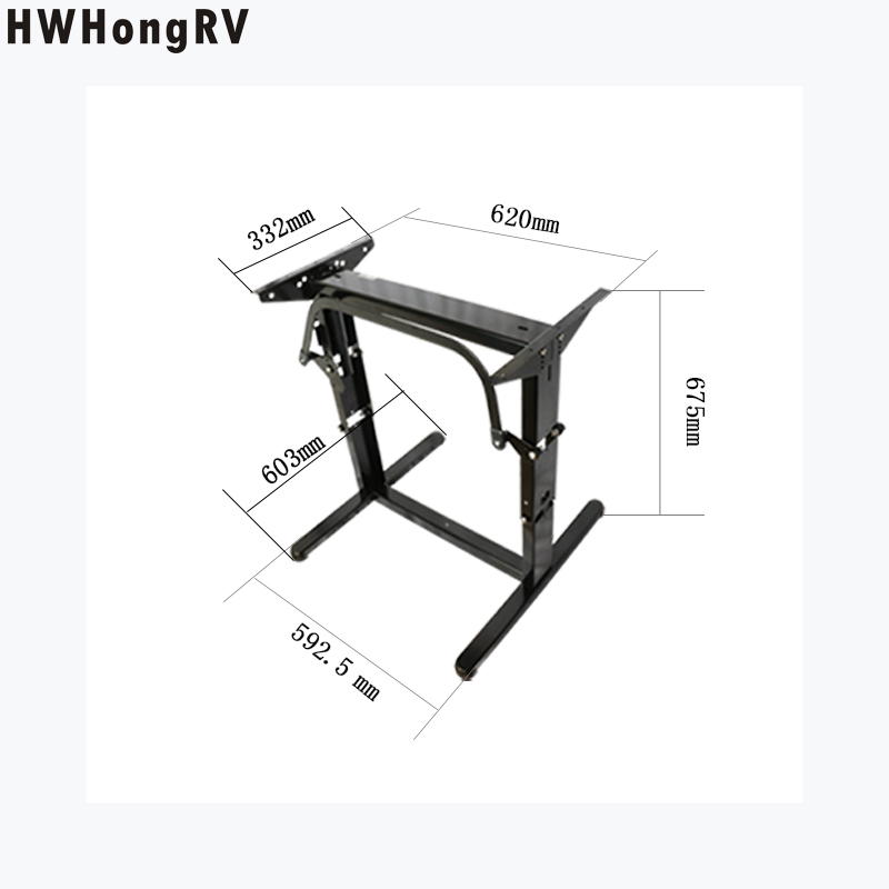 High quality home use two stages lifting table legs camper use stable adjustable table frame