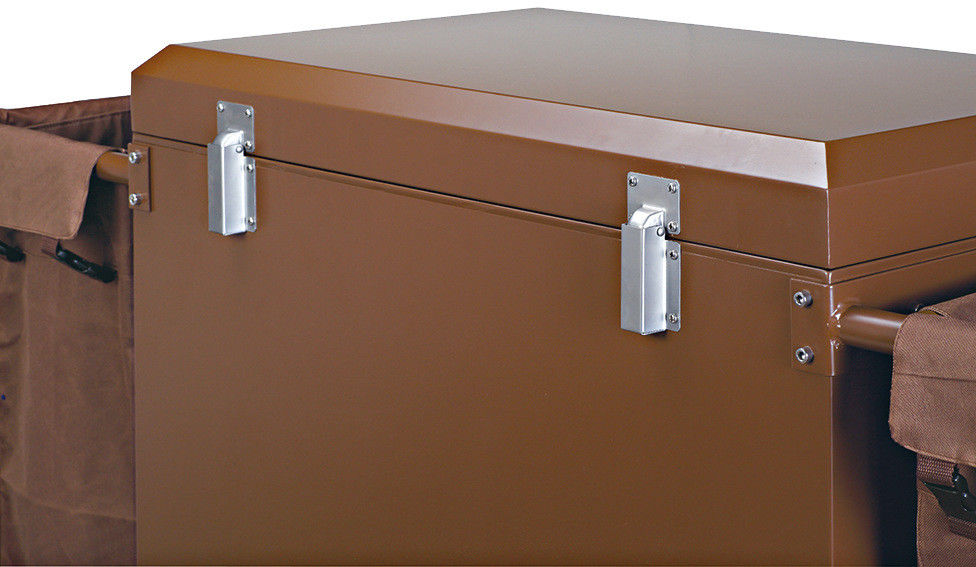 Small Housekeeping Carts For Hotels / Room Service Equipments with 2 Heavy Duty Fiber War Bags