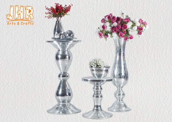 Lightweight Glass Fiberglass Furniture Pedestal Plant Stand Round Corner Table