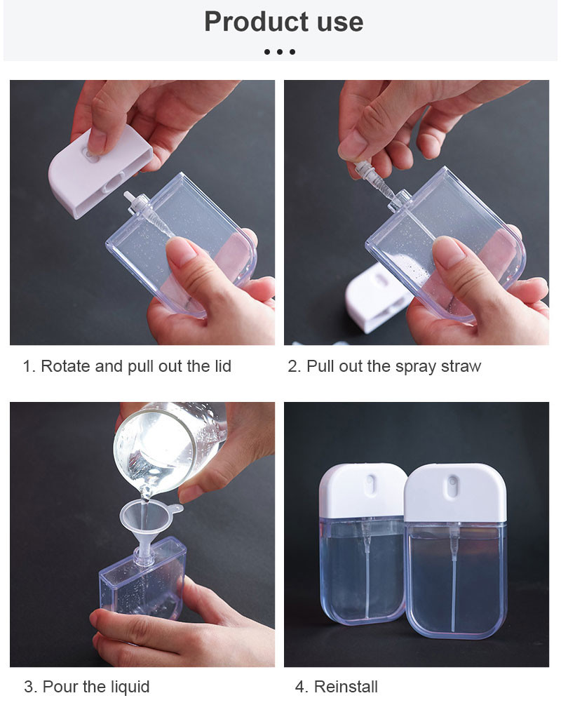 Customized In Color And Capacity Card PETG Bottle Easy To Carry For Perfume