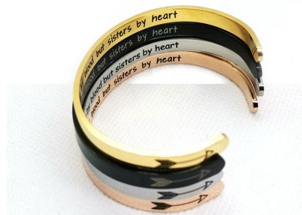 Titanium steel gold c shape bracelet lady jewelry Mother Thanksgiving Christmas