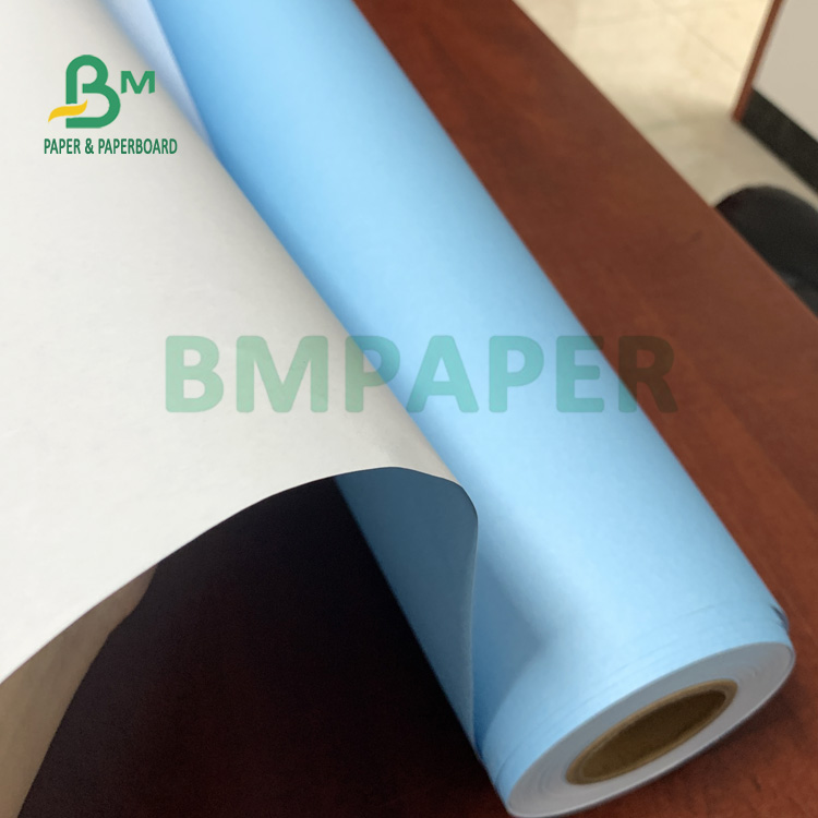 20lb One Side Blue CAD Plotter Paper Heat Resistance  24'' X 150m