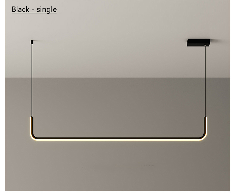 Modern Kitchen Island Chandelier Living Room Black minimalist designer Chandelier (WH-MI-398)