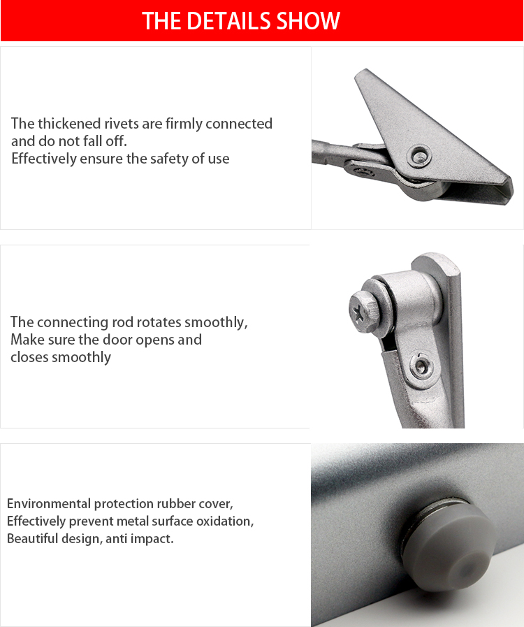 Silver Hydraulic Aluminum Wireless Remote Control Cam Action Door Closer for PVC Doors