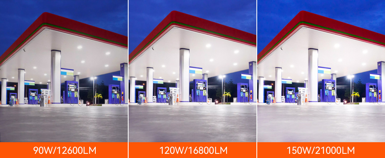 20W-100W LED Garage Canopy Lights / Aluminum LED Gas Station Light