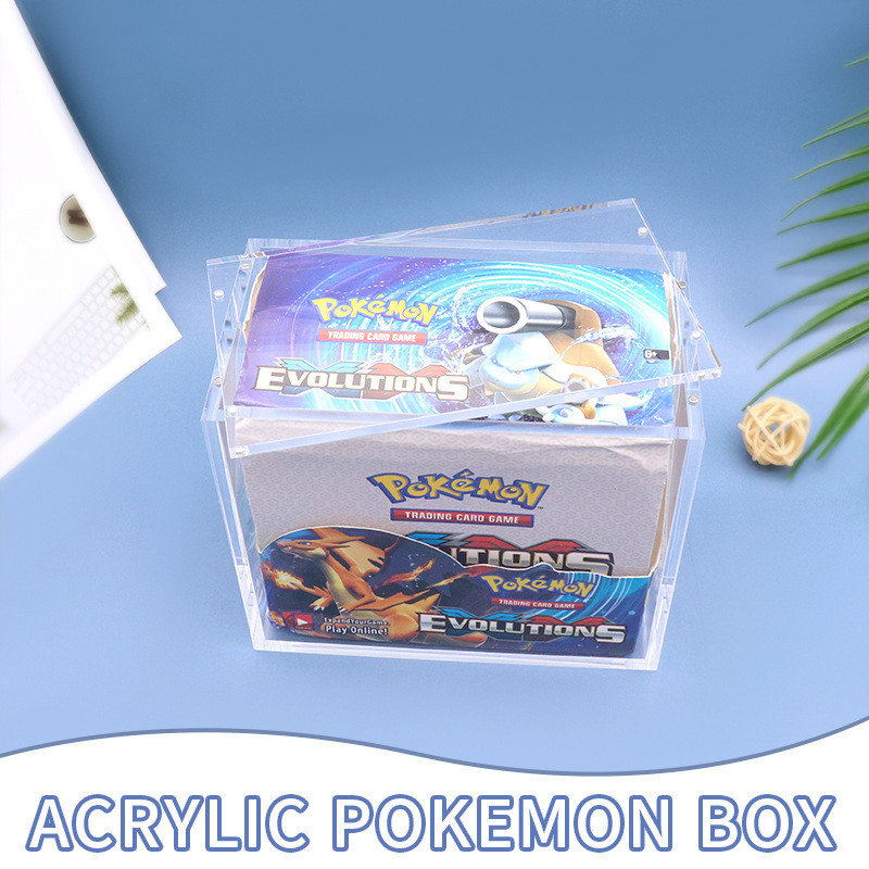 Custom Acrylic Magnetic Box Game Card Collection Storage Box Acrylic Display Case for Pokémon Cards
