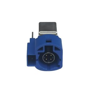 4+2Pin C Code FAKRA HSD LVDS Connector Right Angle Type For GPS Telematics