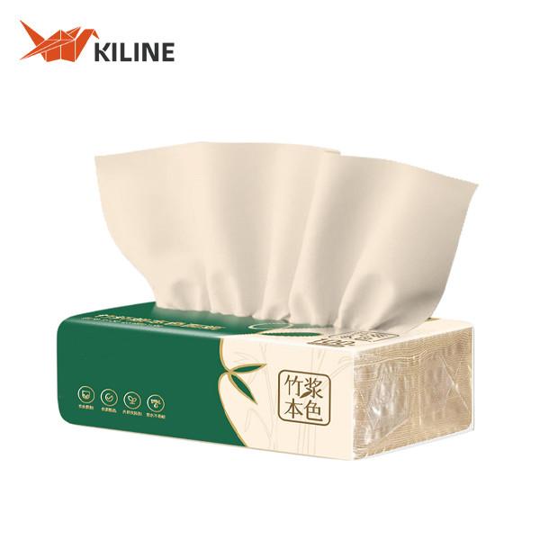 Soft Bamboo Facial Tissues 3 Ply Natural Unbleached Facial Paper 70gsm Dry Or