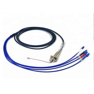 Waterproof CPRI Fiber Patch Cables ODC 4 Cores Socket / Plug To LC TPU Tactical