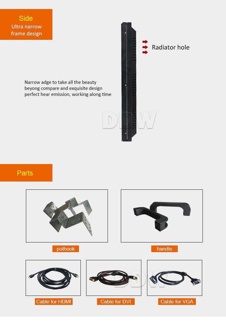 Advertising 32 Dot Large Touch Screen Wall , 46 Inch 3.5mm Touch Screen Wall Display
