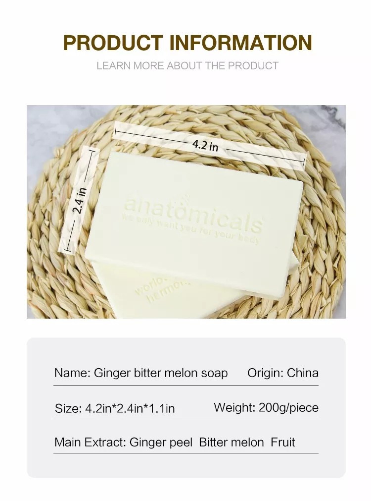OEM ODM Handmade Soap Bar Palm Essencial Oil Ginger Root Extract Organic Bath Beauty