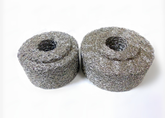 Cylindrical Shockproof Compressed Knitted Wire Mesh Filter Stainless Steel 310 0.08mm-0.55mm
