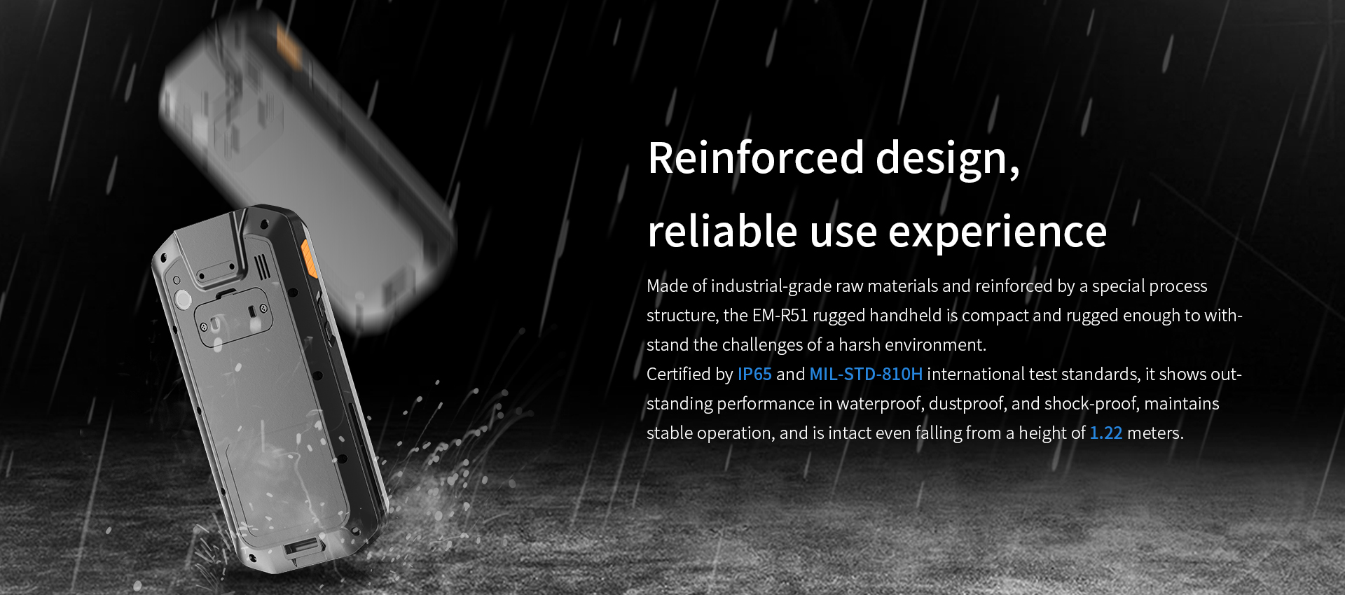 RK3568 CPU 4GB RAM Waterproof Industrial Android Rugged Handheld PDA with 5-Inch Screen