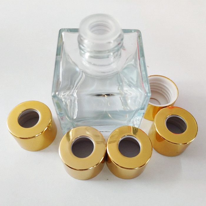 Shiny Gold Plastic Bottles Caps Closure 38mm For Aromatherapy Cosmetic