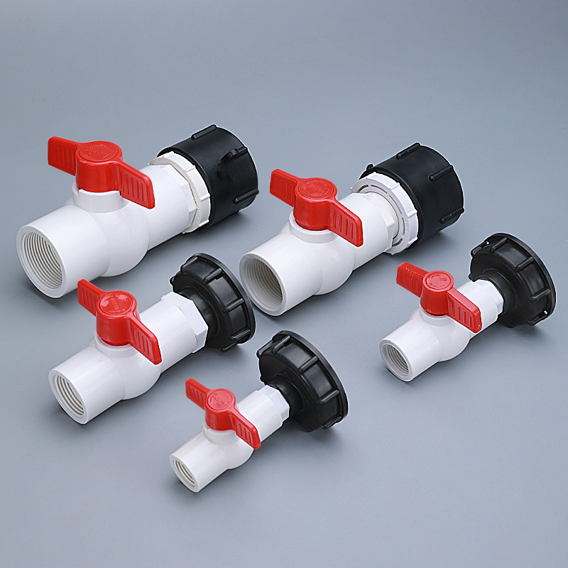 IBC Connector Fitting Valve S60*6 1/2" 3/4" 1" Plastic Tap Outlet Faucet for Coupling