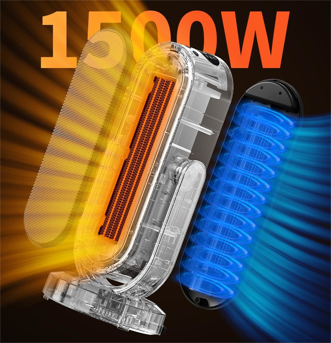 Small Desk Heater Fan With Adjust Up And Down Avaliable Over Heating Falling Protection