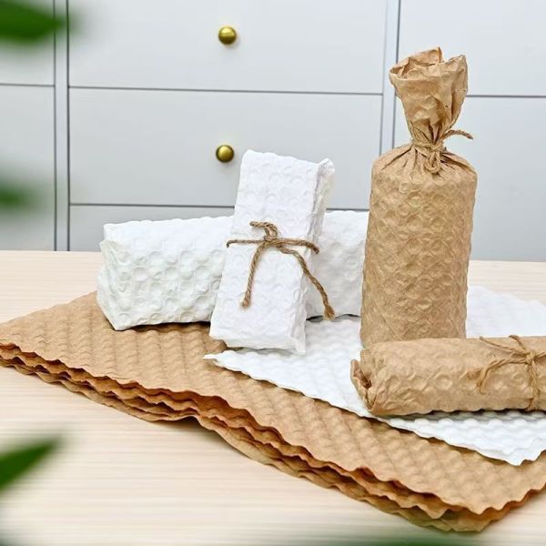 White Kraft Free Printable Bubble Sheet 30cm Biodegradable Bubble Wrap And Brown Paper