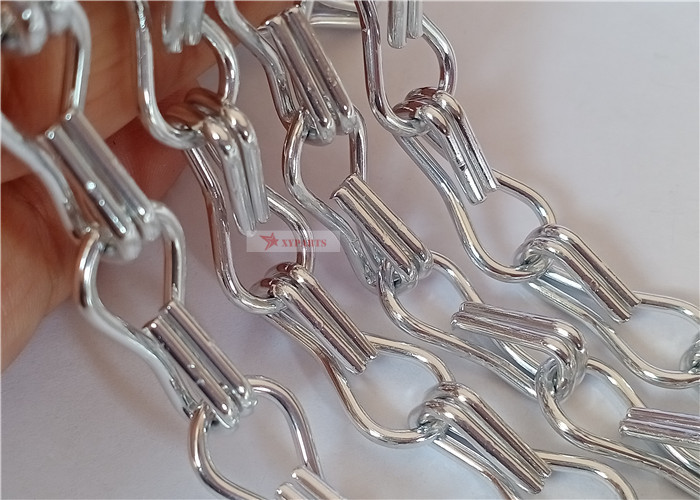 Silver Aluminum Chain Fly Curtains Mesh Screen For Interior And Outdoor Design