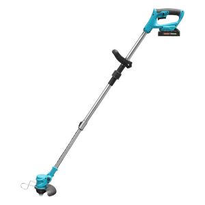 China Portable Lithium Electric Grass Trimmer Battery Powered Cordless Brush Cutter for Home on sale