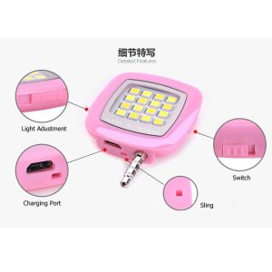 LED FLASH light for Camera Mini Selfie Sync for IOS Android with USB Cable GK