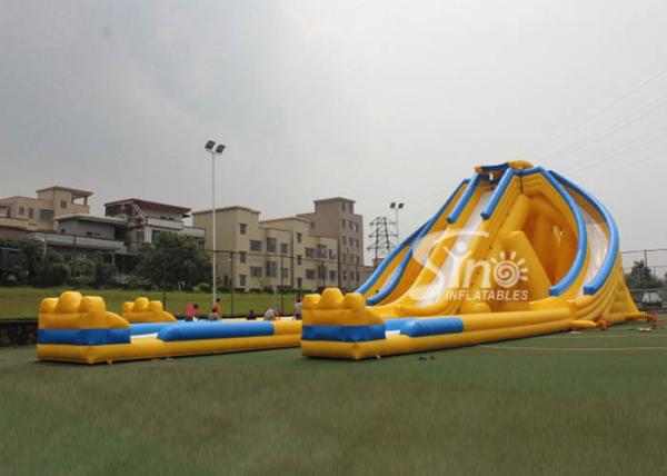12m high 3 lanes giant inflatable hippo water slide for adults and kids outdoor
