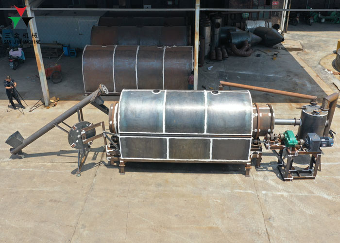 500kg/H Sanjin Gas Stove Coconut Shell Charcoal Carbonization Machine