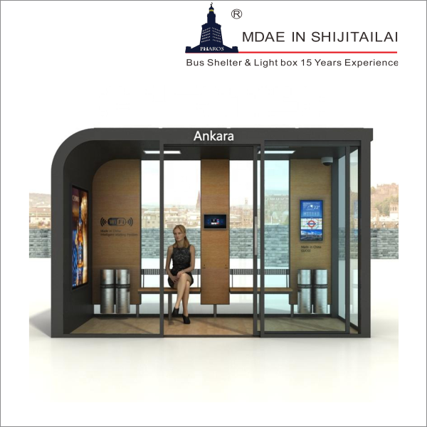 Metal Rectangle T8 Tubes IPE 140 Bus Stop Kiosk