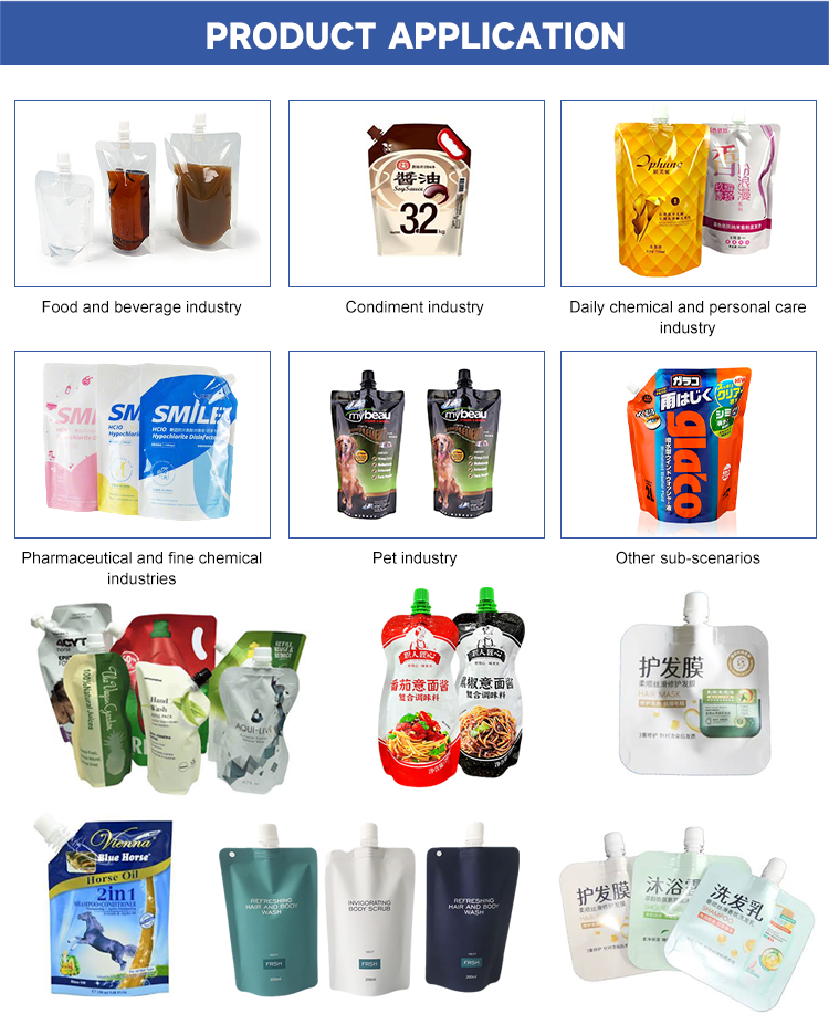 Automatic Liquid Premade Bag Packaging Machine Detergent Laundry Doypack Spout Pouch Filling Capping Machine