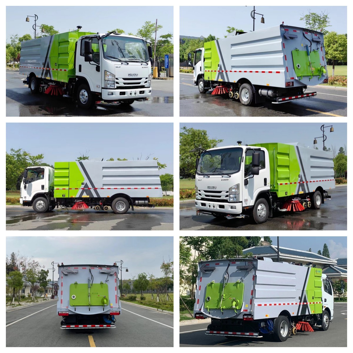 4x2 Isuzu KV600 130hp Eu 5 high pressure road sweeper truck