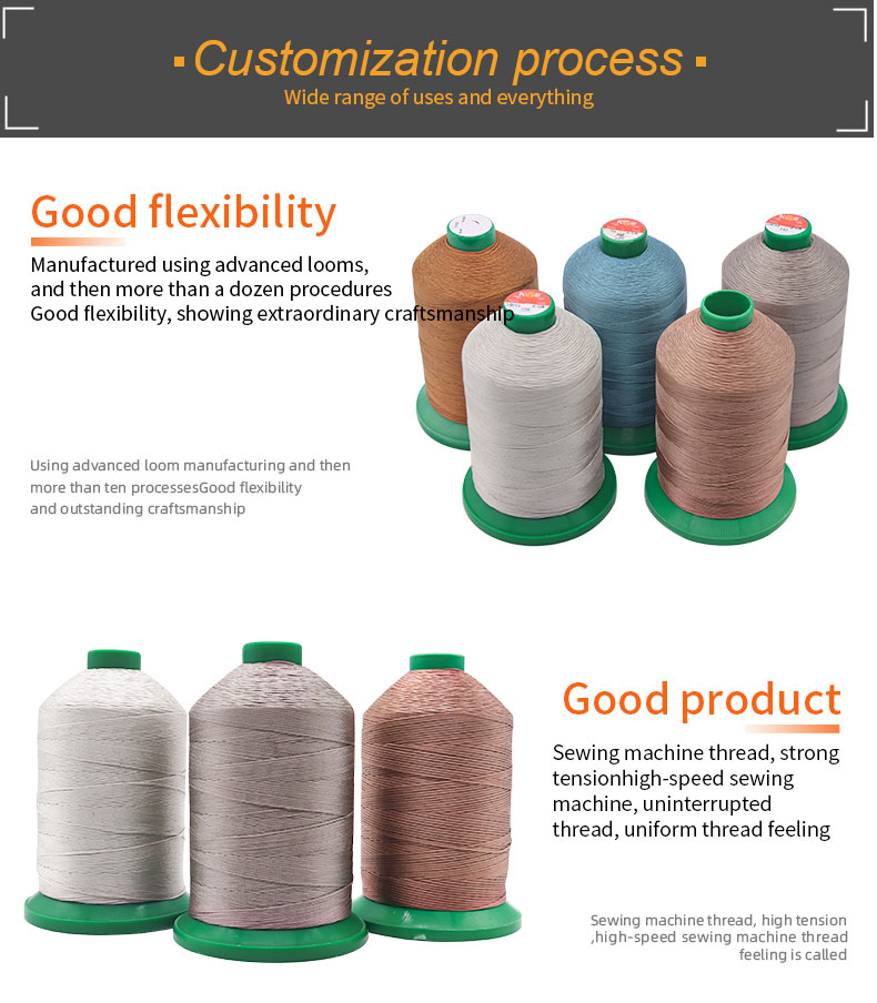400g Rolls 1mm Braided Thread 210D/16 Non Waxed Polyester Thread for Textile Industry