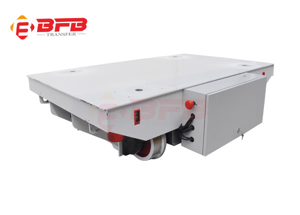 45t Battery Power Supply Rail Track Flat Transfer Car For Mold Plant