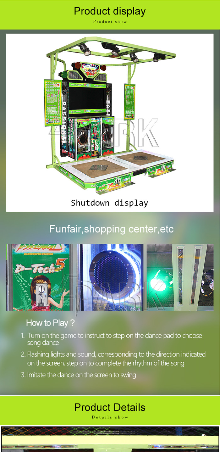 Fitness Room Coin Operated Arcade Dance Machine For Entertainment Hall