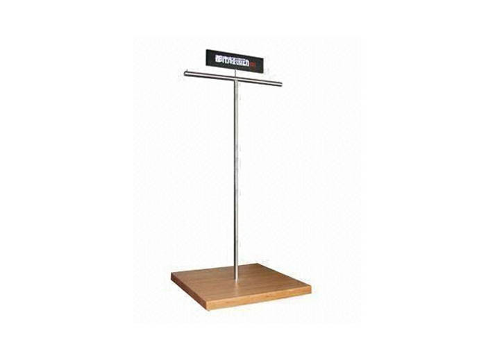 Freestanding Metal Retail Clothing Racks , Light Duty Cloth Hanger Stand Collapsible