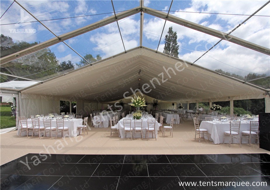 Clear Top / Wall Cover Hard Aluminum Alloy Frame Wedding Tent Water Resistant