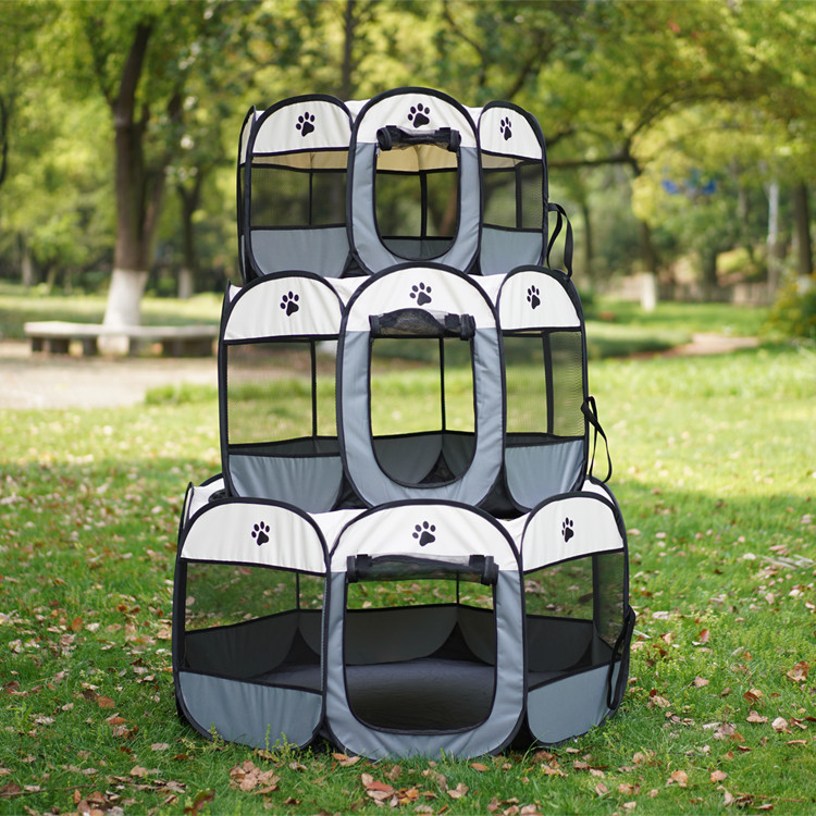 74cm Indoor Dog Pen Fencing 43cm Foldable Metal Dog Fence