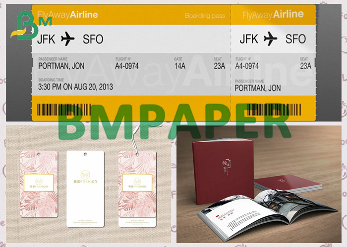 12pt White C2S Cover Paper In Roll And Ream Used For Boarding Pass