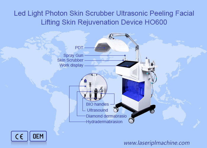 Vertical Multifunctional 8in1 Hydro Oxygen Machine H2O2 Skin Care Deep Cleaning