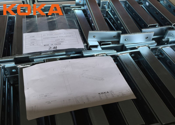 Black Powder Coated Slotted Strut Cantilever Brackets