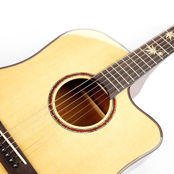 China factory wholesale cheapest hot-sale Linden top 38 inch acoustic guitar for