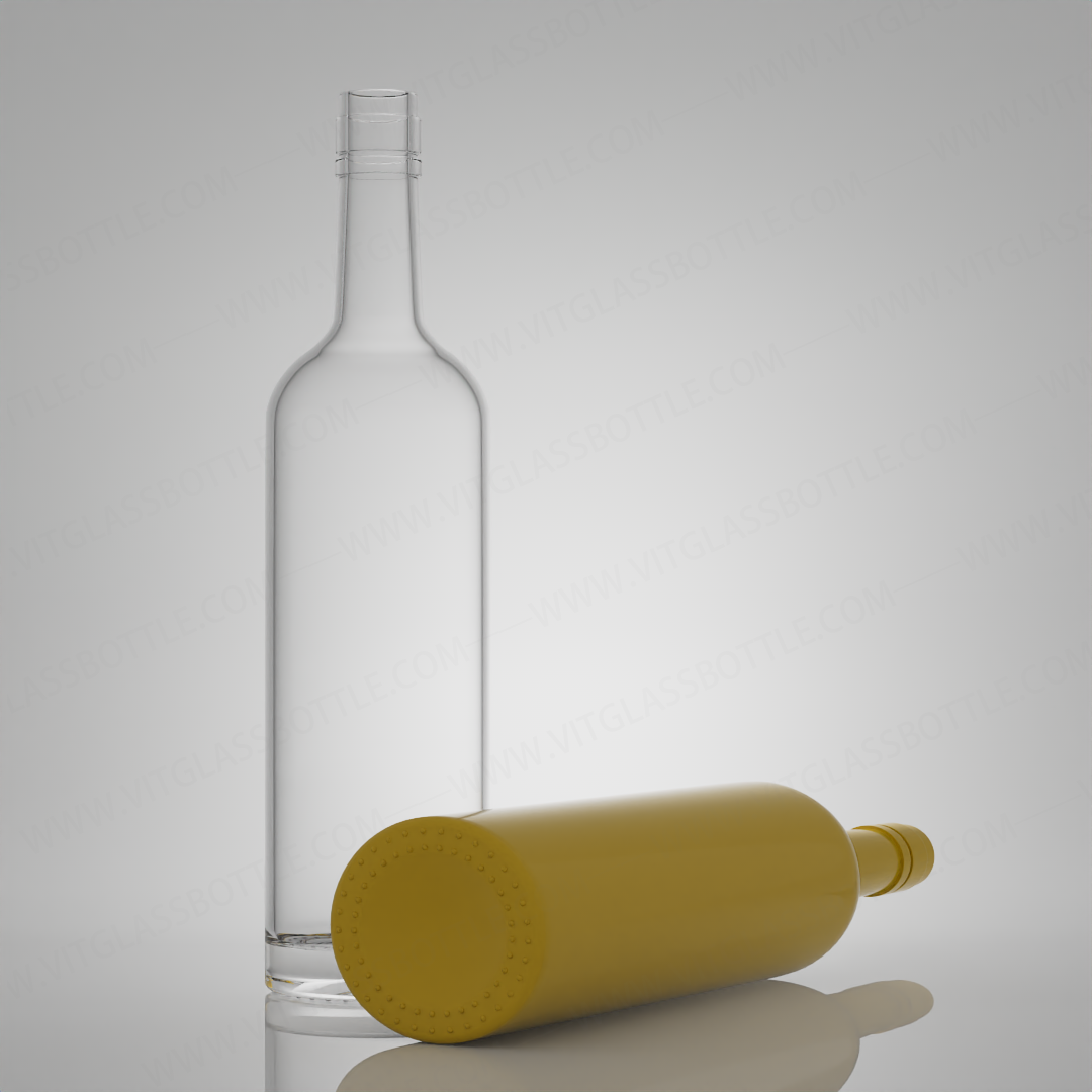 Super Flint Rum Vodka Whisky Tequila Gin Glass Bottle with Ropp Cap 750ml 620g Industrial Liquor