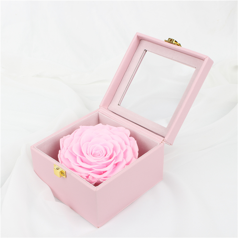 7-8CM Red Preserved Rose Gift Box For Celebration / Gift / Occasion