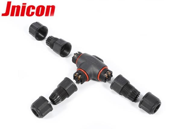 IP68 Waterproof Cable Connector Screw Fixing , Waterproof Electric Cable