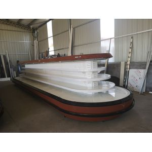 Multi Deck Island Open Display Fridge Crown End Showcase With Remote Compressor