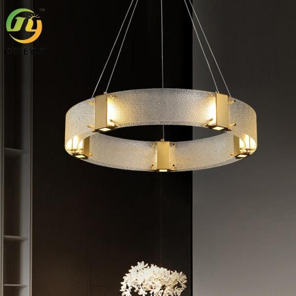 Luxury Nordic Glass Modern LED Light Minimalist Circle Living Room Bedroom